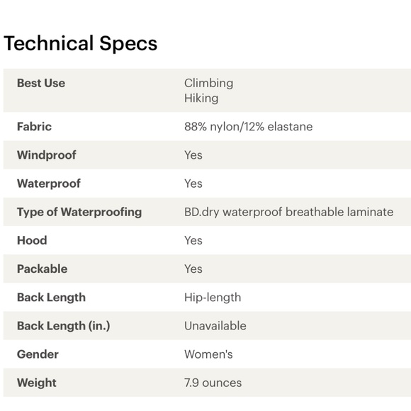 Black Diamond Women's Rain Jacket in Black - Picture 7 of 8